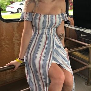 off the shoulder maxi dress